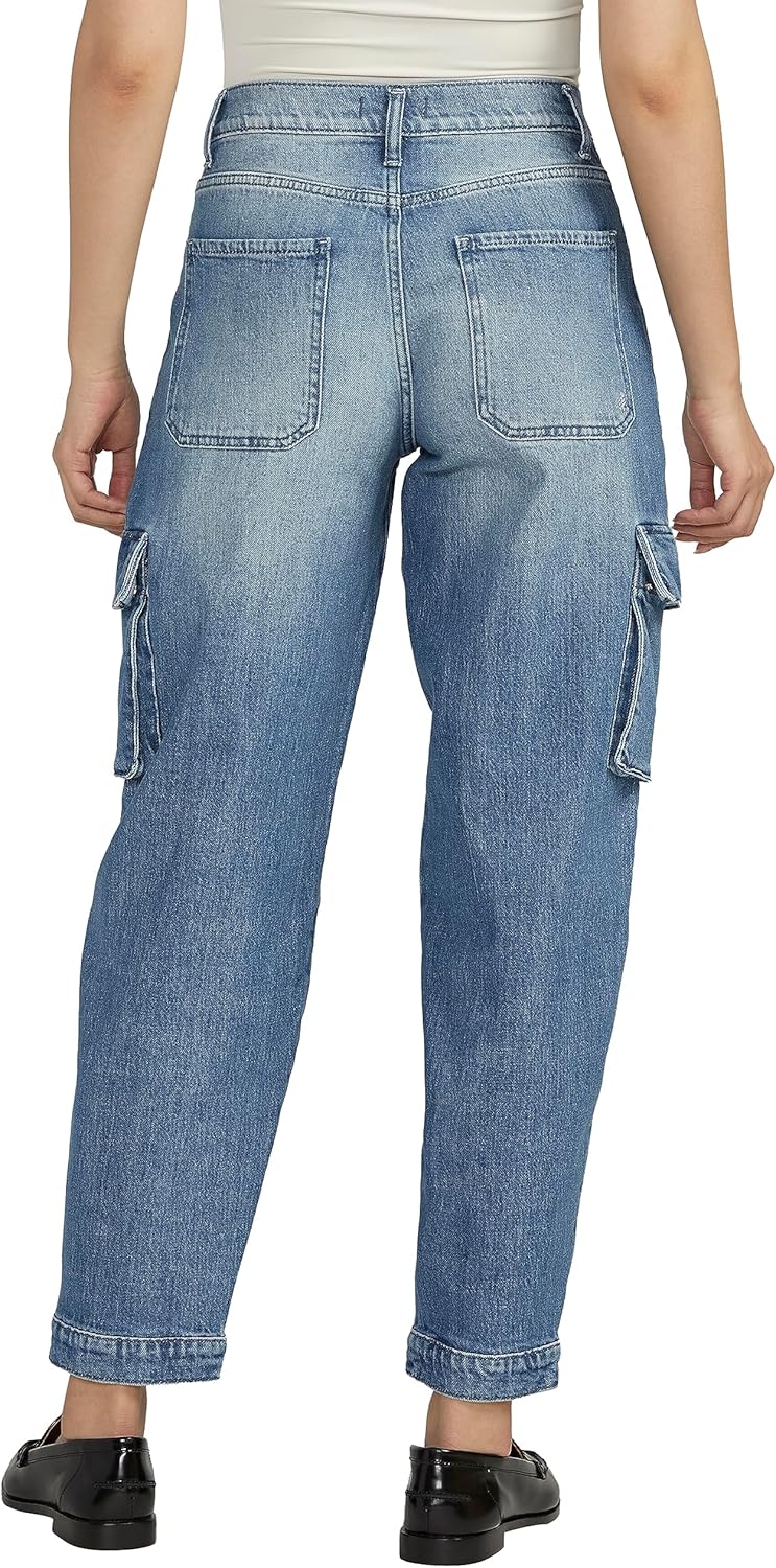 Silver Jeans Co. Womens Denim High Rise Cargo Pants - Legacy - Image 2