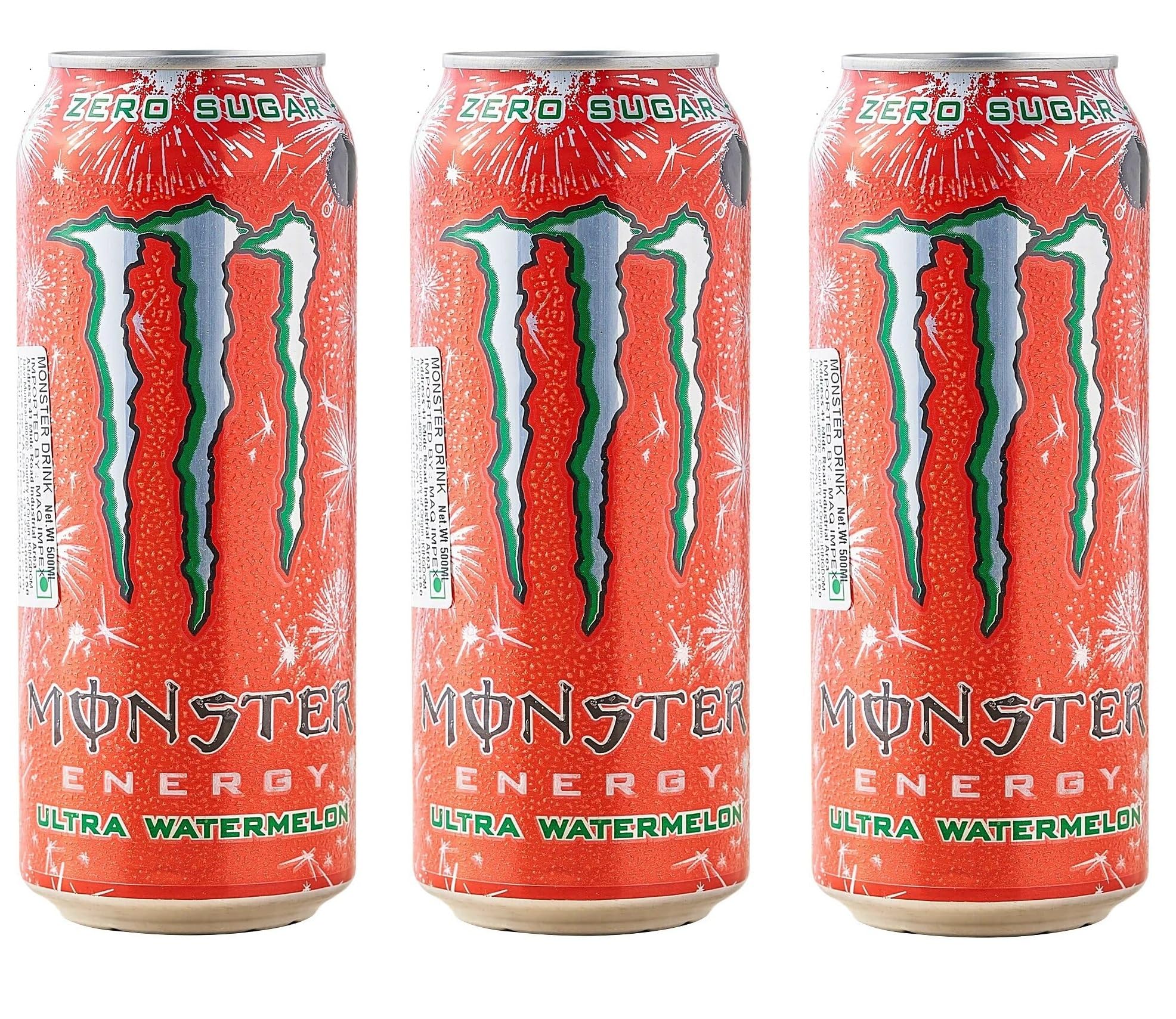 Monster Energy Drink Ultra Watermelon Zero Sugar Energy Drink 500ml X Pack Of 3 (Product Of USA)-image-41