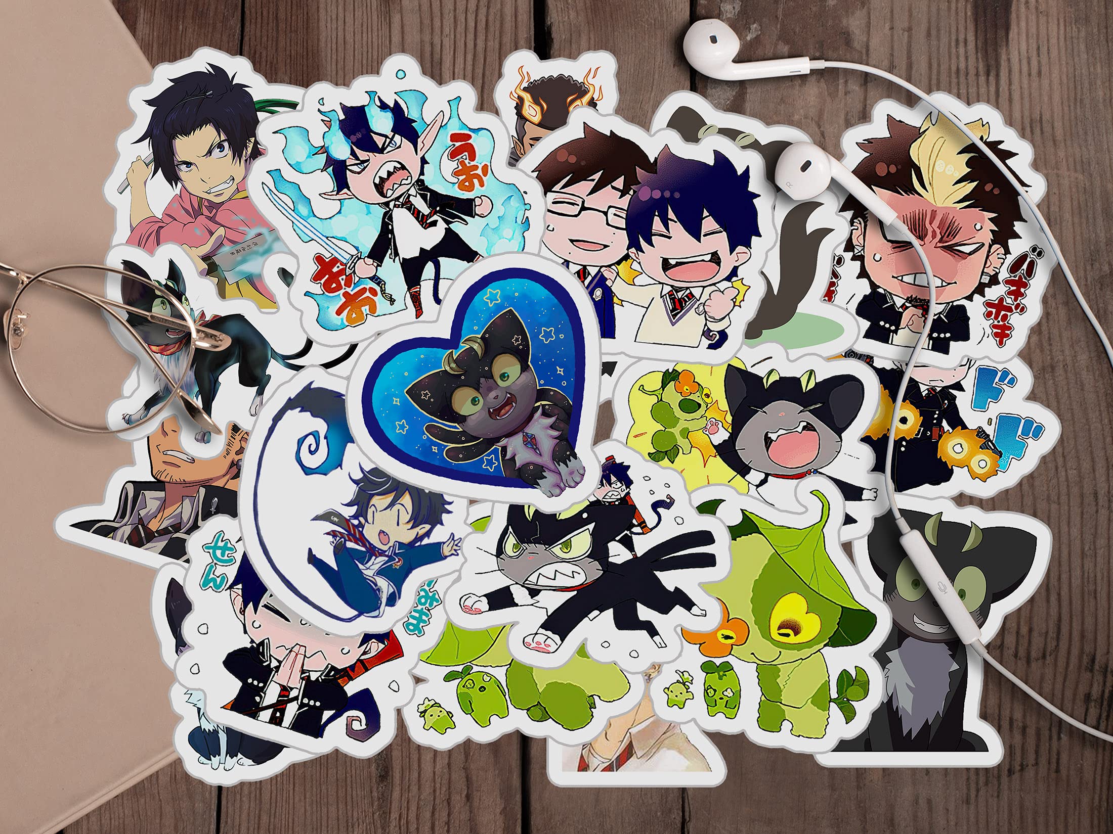 Amazon.com: Rin Okumura Nemu Shura Renzo Funny Blue Exorcist Sticker for  Phone, Laptop, Skateboard, Car Pack 20 Pcs Size 3" : Electronics