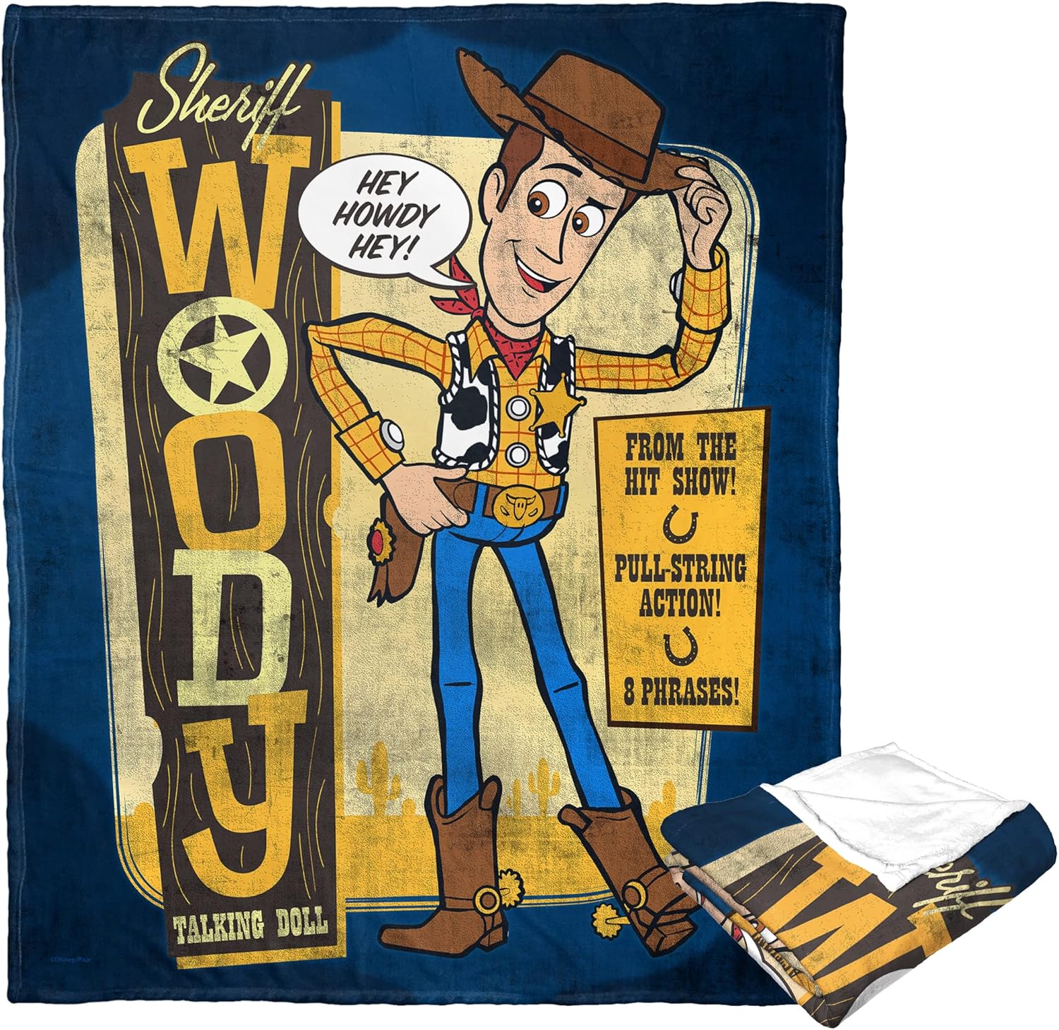 Northwest Toy Story Silk Touch Throw Blanket, 50" x 60", Western Woody