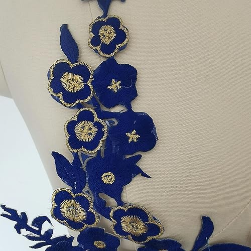 Miniatura 7 de Parches de flor de ciruelo, apliques de flores bordadas, parches para planchar para reparación de costura bordados para ropa de bricolaje, vestidos,