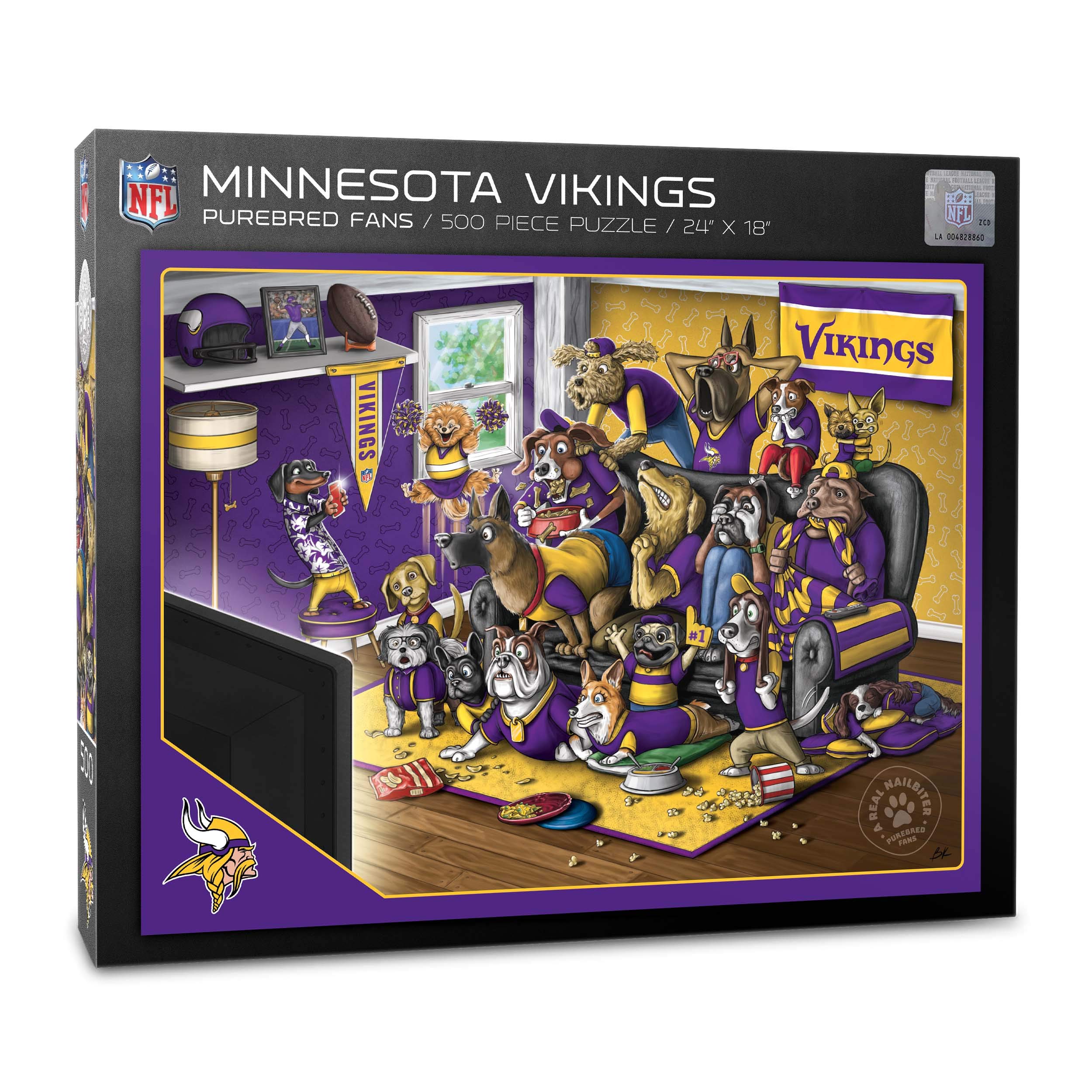 NFL Purebred Fans 500pc Puzzle - A Real Nailbiter