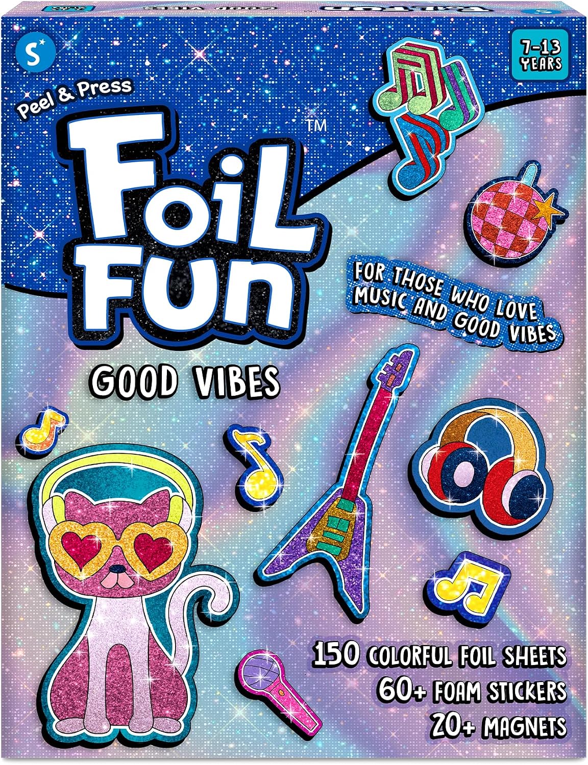 Skillmatics Foil Fun Good Vibes, Foil Art & Craft Activity, Gift for Tweens