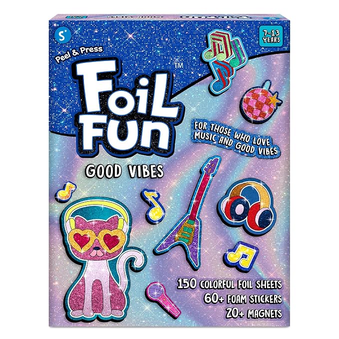 Skillmatics Foil Fun – Good Vibes, Mess-Free Creative Craft Kit for Tweens