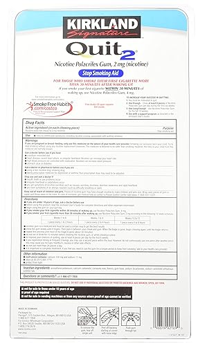 Miniatura 3 de Kirkland Signature - Goma de mascar para dejar de fumar, 2 mg, 380 unidades