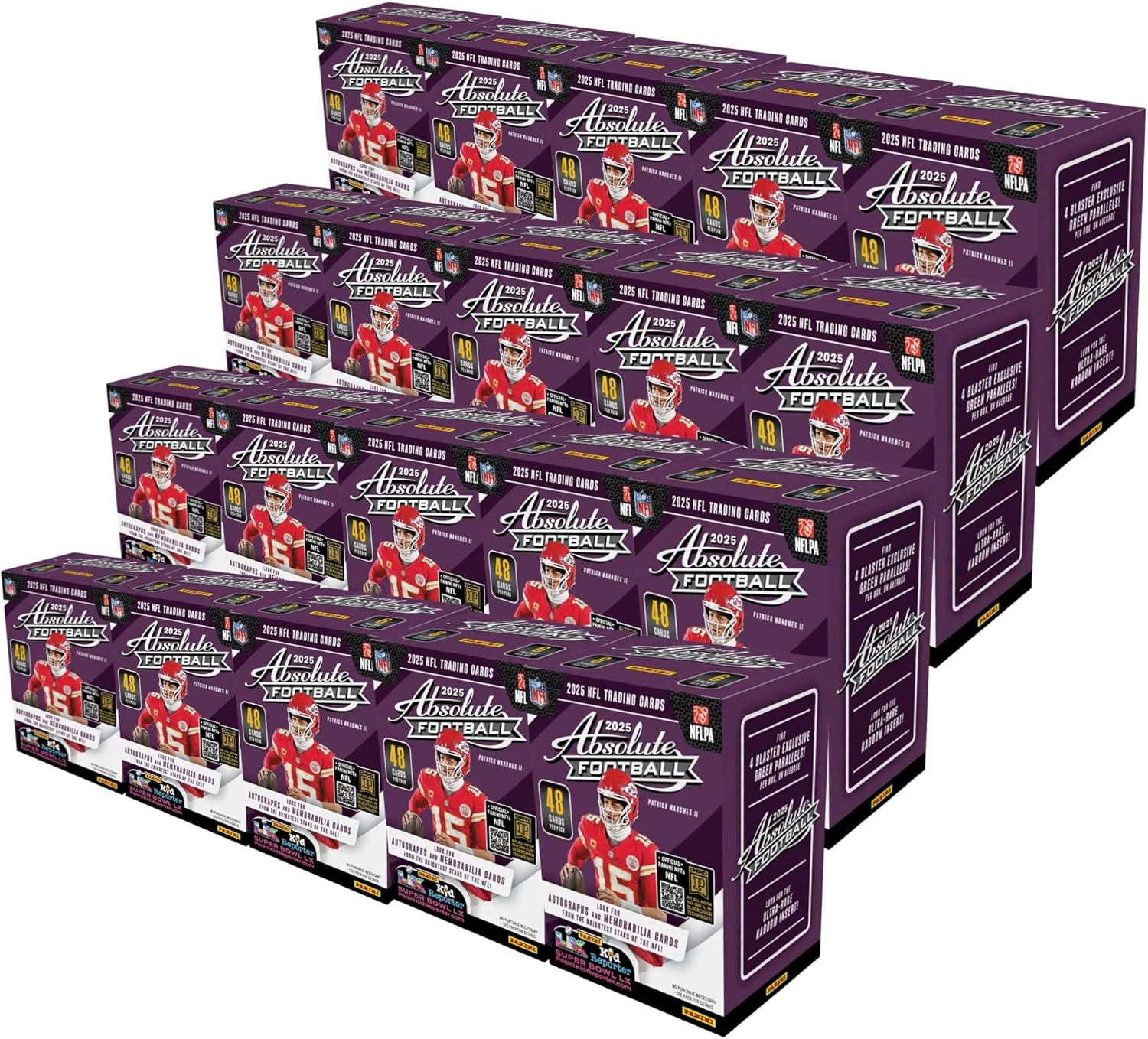 20x 2025 Absolute Football Blaster Box Trading Cards 48 pc