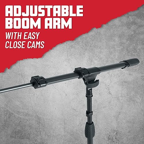 Miniatura 7 de Gator Frameworks ID Series - Soporte de micrófono con brazo de brazo ajustable de doble sección de 26 pulgadas, totalmente plegable en forma de