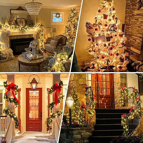 Miniatura 7 de mimigogo Juego de luces de Navidad transparentes con cable blanco, 50 bombillas incandescentes de 13 pies, mini tira de luces para interiores de