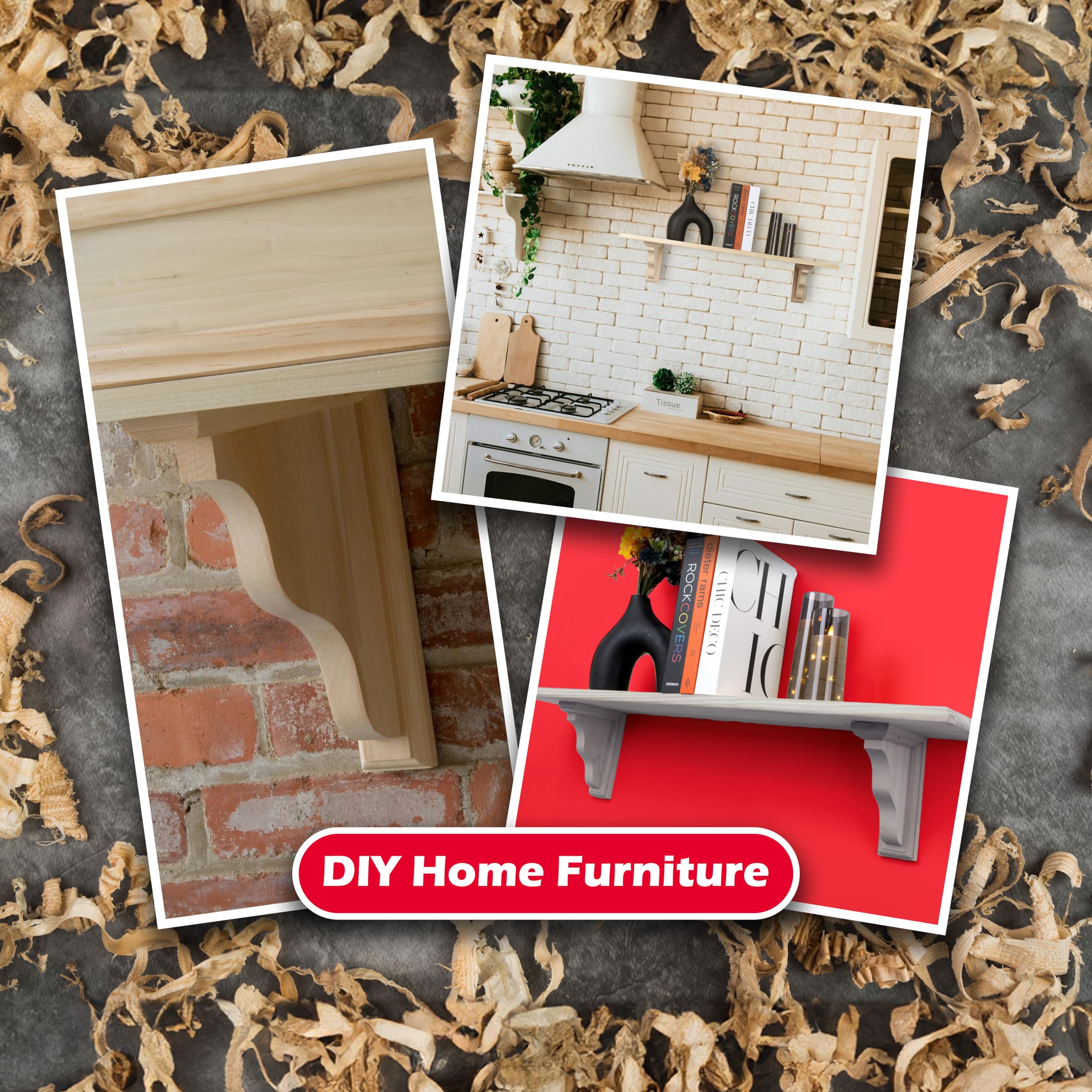 WADDELL Two-Way Corner Bracket, 1 Count (7"H X 5"D X 1.5"W