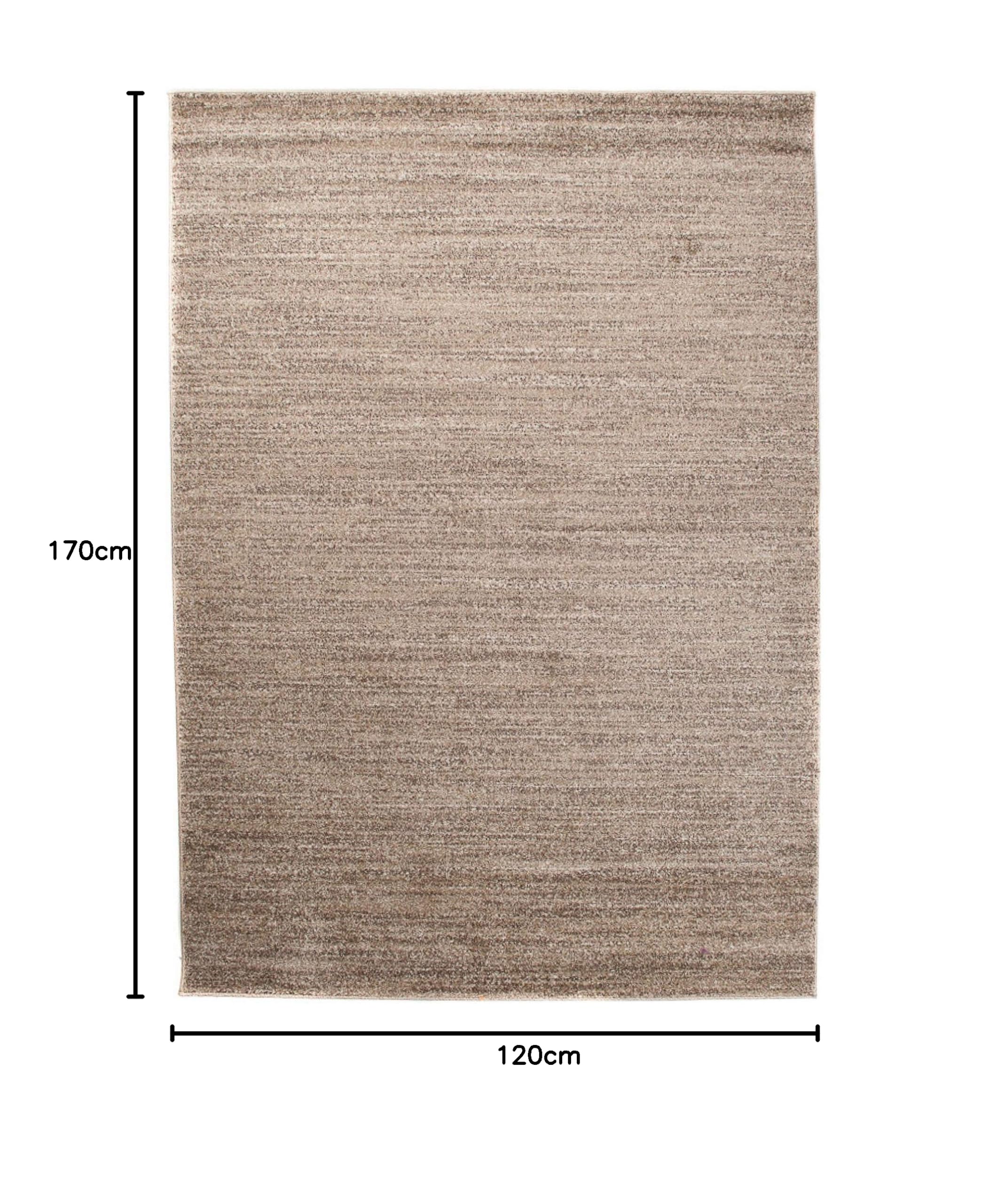 Tappeto TAPISO Sari 80x150 Cm – Geometrico Marrone, Pelo Corto 10 Mm, Oeko-Tex, Per Soggiorno