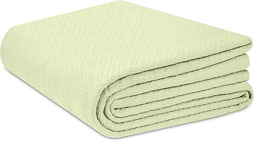 Miniatura 1 de Cotton Craft - Cobija térmica de sarga de punto espiga (100% algodón súper suave de alta calidad)