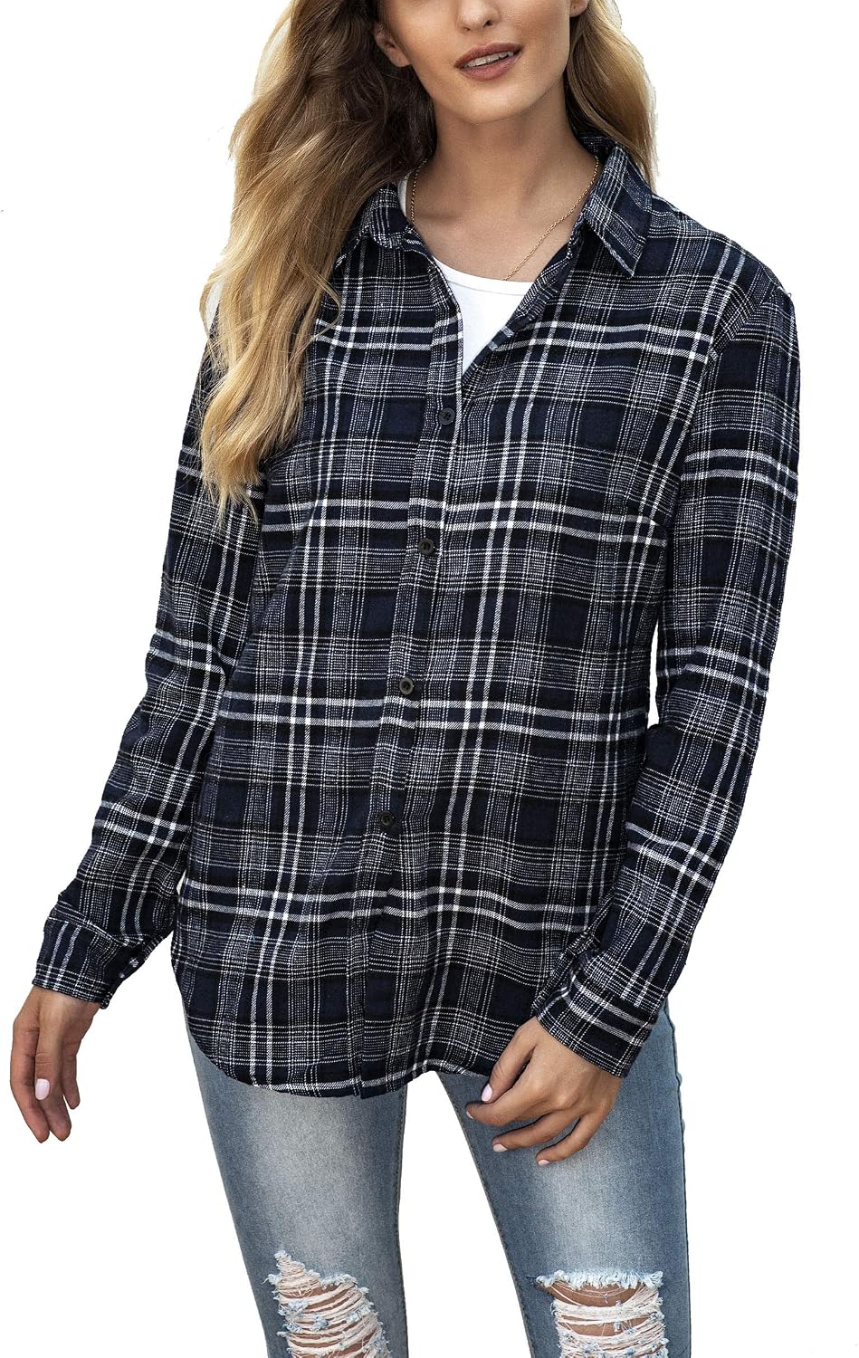 GUANYY Women's Long Sleeve Casual Loose 