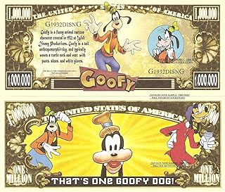 Goofy Thats One Goofy Dog Million Dollar Bills x 2 American Cartoon Character