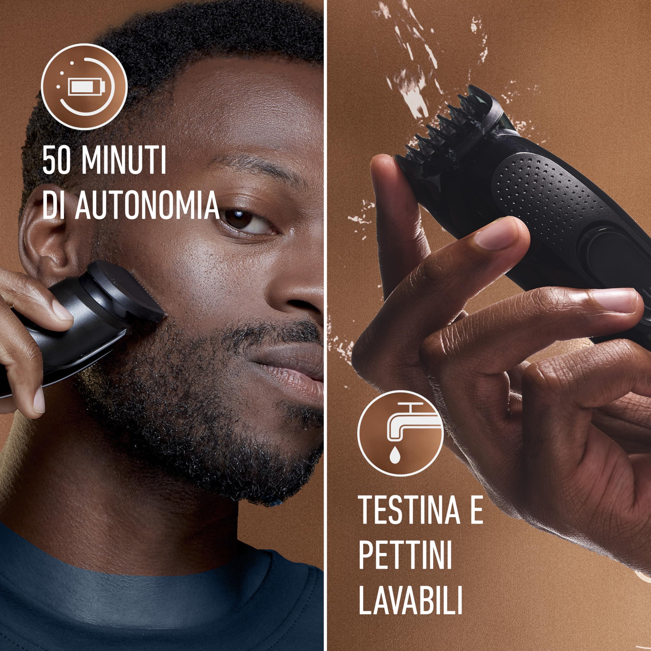 King C. Gillette Rasoio Elettrico Barba, Regolabarba Uomo Senza Fili con 5 Pettini Intercambiabili, 1 Spazzolina di Pulizia, 1 Caricatore e 1 Custodia con Zip | Ricaricabile, Regolabarba Uomo, con 5 Pettini Intercambiabili, 1 Spazzolina di Pulizia, 1 Cari