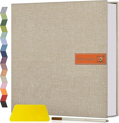 Popotop Álbum de fotos grande autoadhesivo de 4 x 6 pulgadas, 5 x 7 pulgadas, 8 x 10 pulgadas, álbum de recortes, libro de fotos, regalos para mamá,