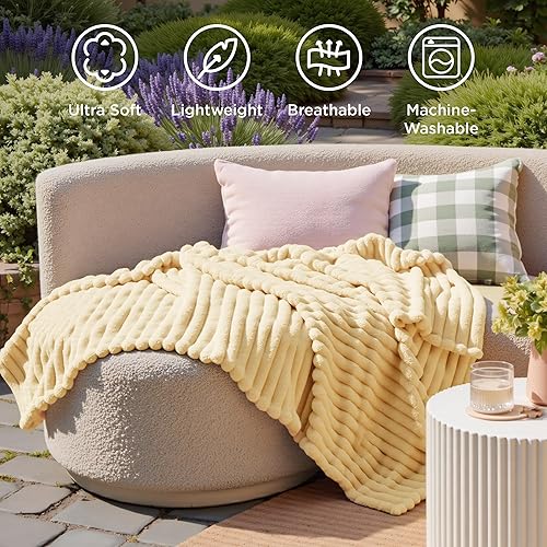 Miniatura 437 de Bedsure GentleSoft Twin Blanket for Couch - Cozy Soft Blankets for Women, Cute Small Fleece Throws for Girls, Light Grey, 60x80 Inches
