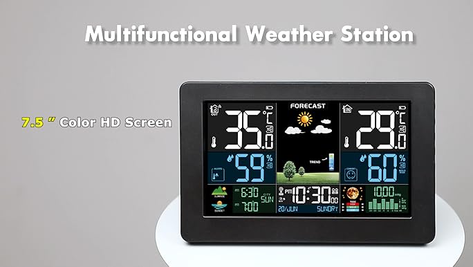 Amazon.com : Weather Station Wireless Indoor Outdoor, Thermometer