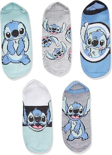 Miniatura 2 de Disney womens Lilo & Stitch 5 Pack No Show Socks