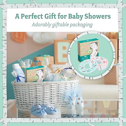 Miniatura 6 de Baby Nest Designs Separadores de armario para ropa de bebé Flores y dorado  7 divisores de edad de tamaño de ropa de bebé desde recién nacido hasta