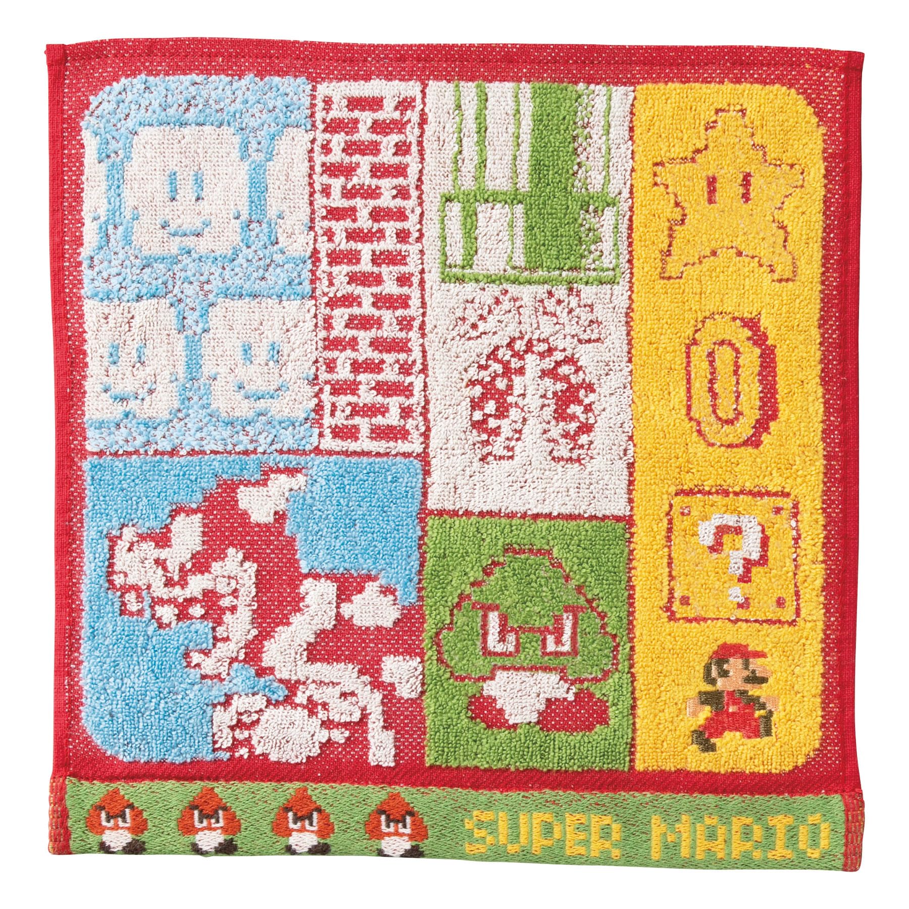 Amazon｜丸眞 ハンドタオル ミニタオル 任天堂 マリオ 地上ステージ 綿