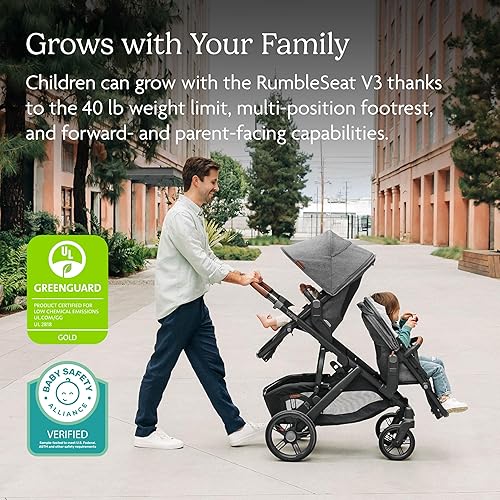 Miniatura 3 de UPPAbaby RumbleSeat V3 Segundo asiento inferior  Compatible con Vista V2 y Vista V3  Asiento para todo tipo de clima + hebilla magnética