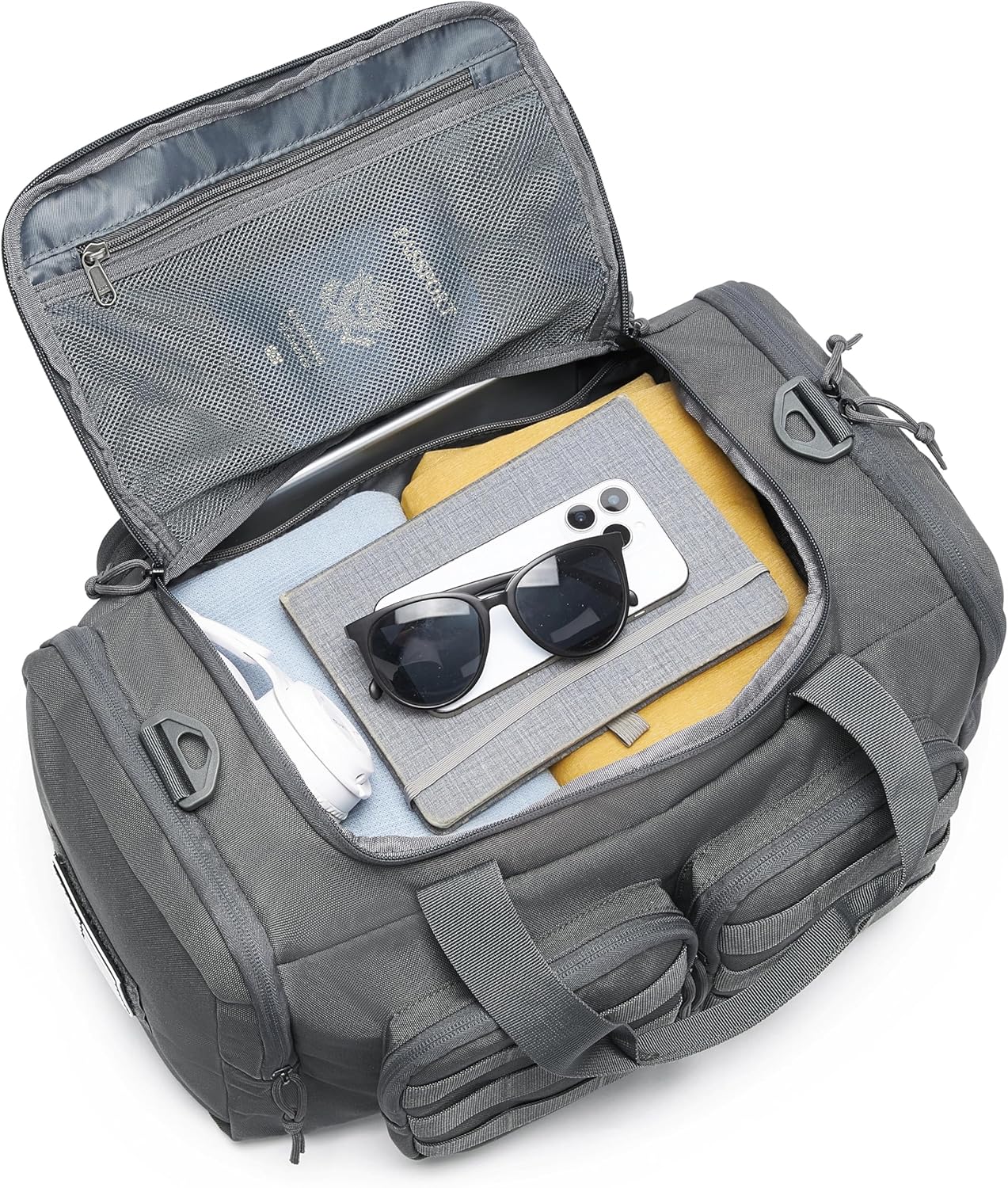 Wotony Tactical Duffle Bag for Men, Duffle Bag for Gym, Travel - Military Weekender Workout Molle Bag (Dark gray, 35L) - Image 5