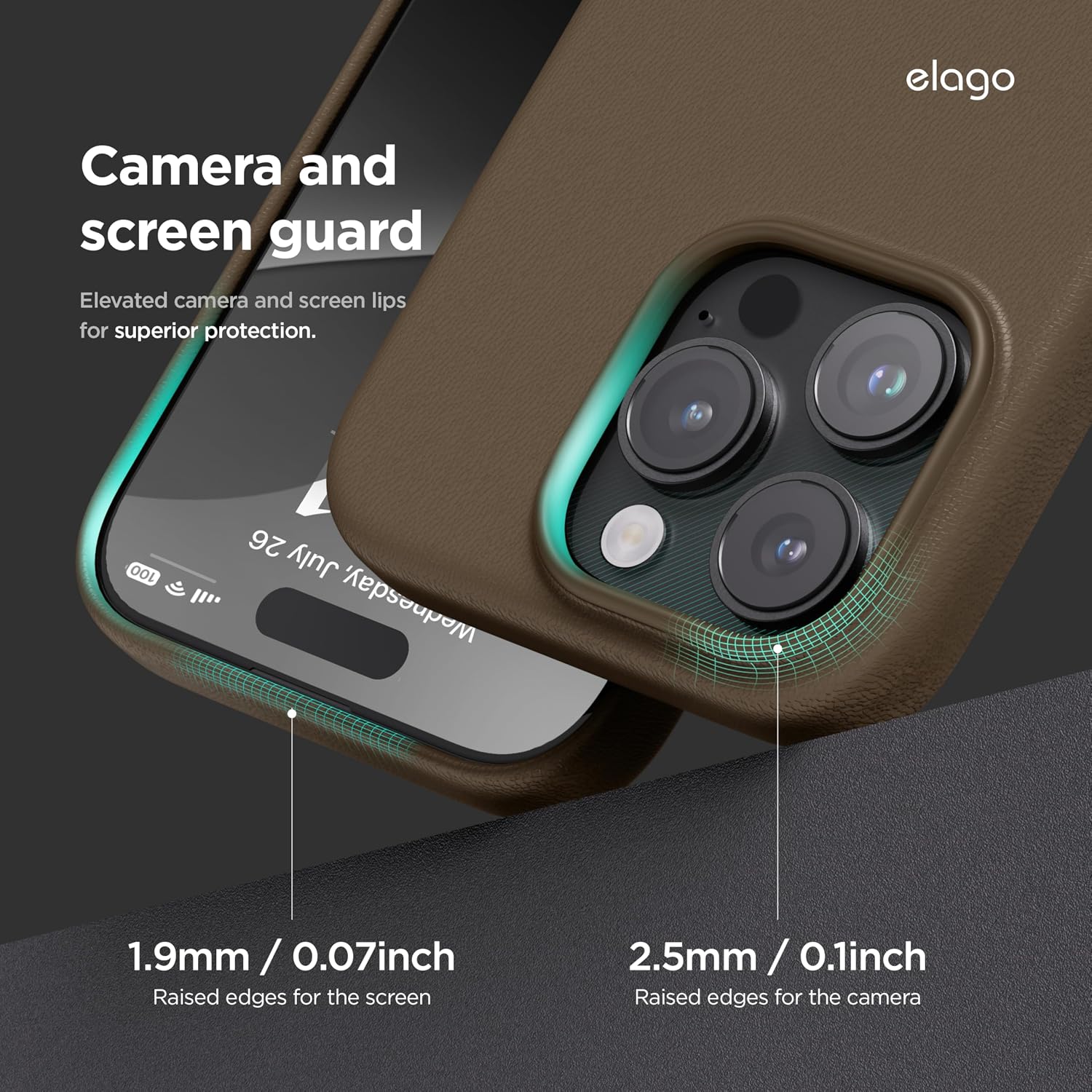 elago Magnetic Leather Case Compatible with iPhone 16 Pro Max Case, Compatible with All MagSafe Accessories, 6.9 inch - Built-in Magnets, Vegan Leather, Shockproof, Water-Resistant [Taupe]
