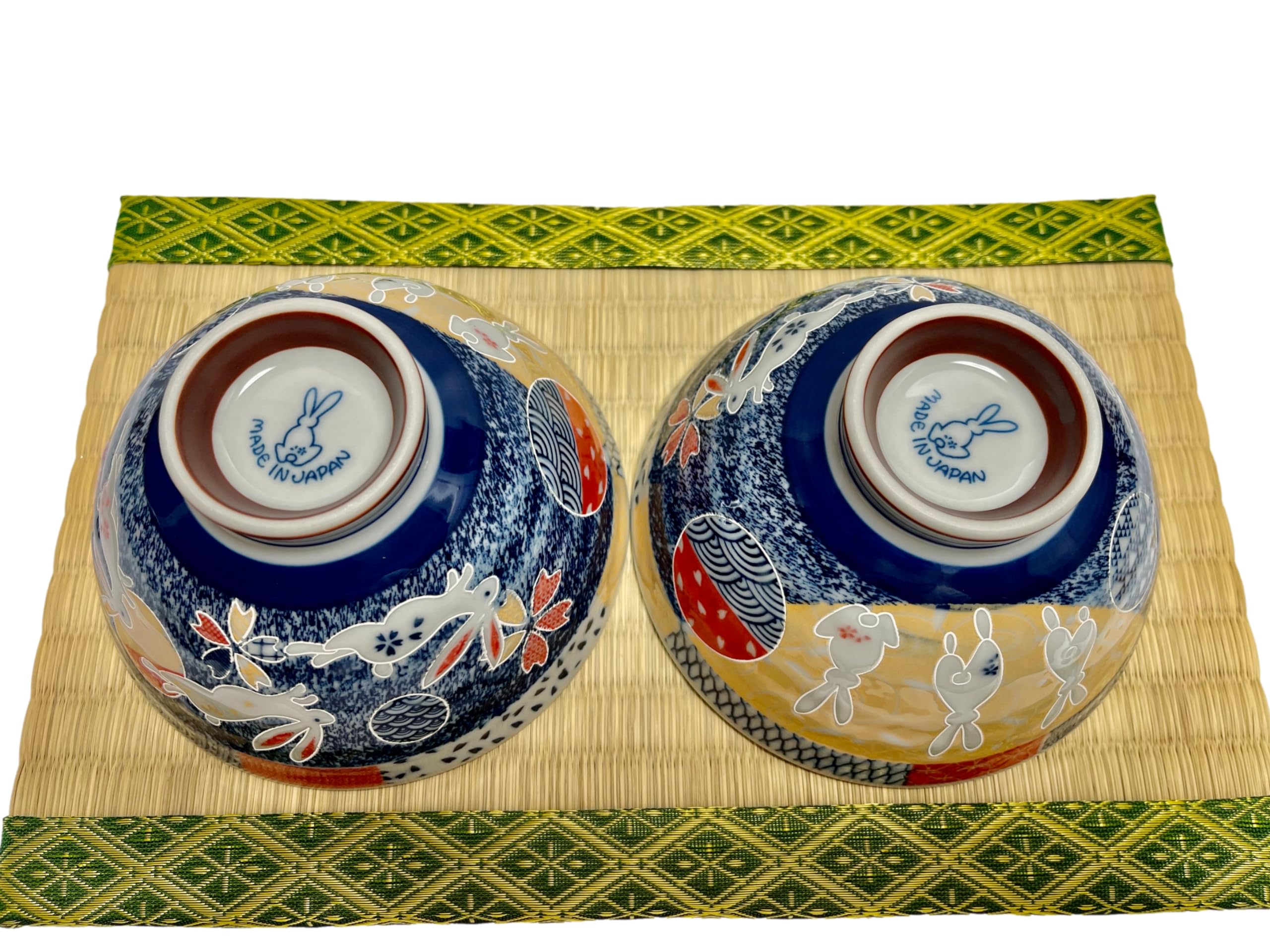 Amazon.com | Japanese Mino Ware Ceramic Rice Bowl Set, 4.84