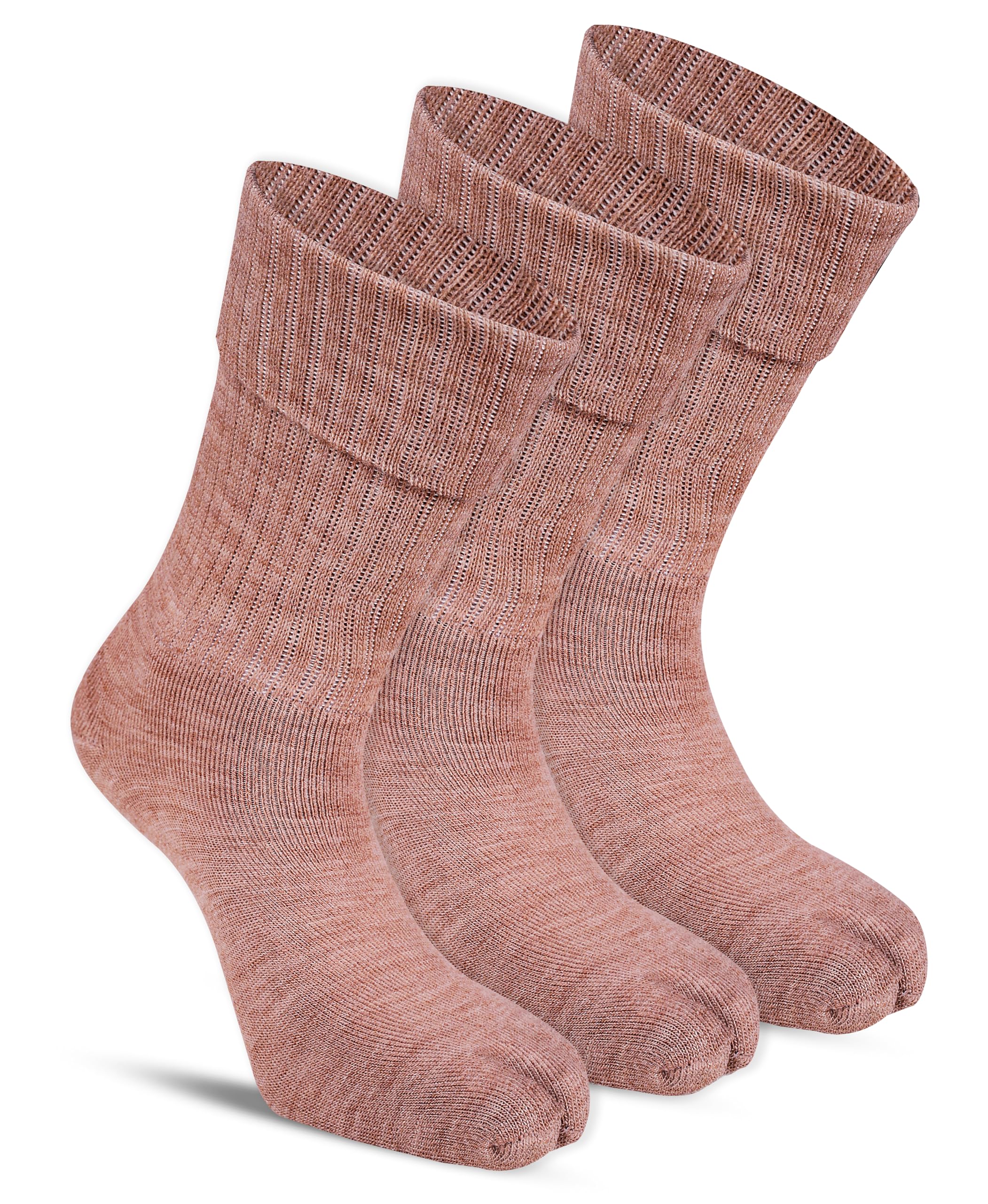 RC. ROYAL CLASS Women Woolen Winter Wear Thermal Thumb Socks, Calf Length Terry Thick Towel Cushioned, Warm & Cozy Thermal Thumb Socks For Women (Pack of 3 Pairs)
