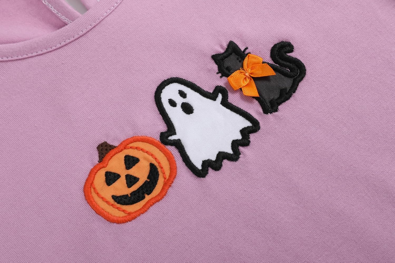 Lil cactus Baby and Girls Purple Halloween Ruffle Top and Gray Skort Set