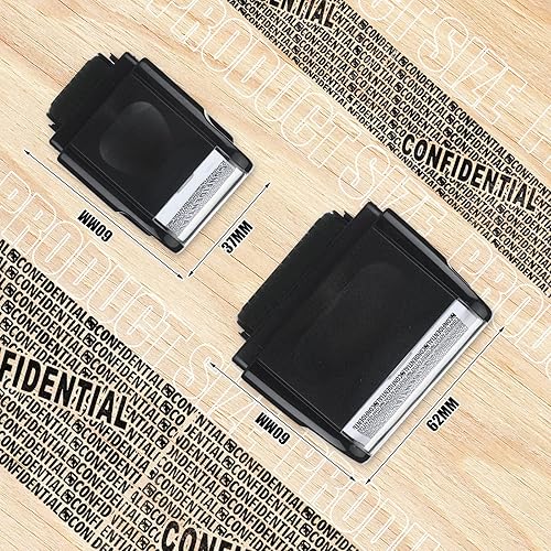 Miniatura 3 de Nezyo Paquete de 2 Sellos de Rodillo de Protección de Identidad Robo de Identidad, Confidencial, Sello de Rodillo de Privacidad Bloqueador