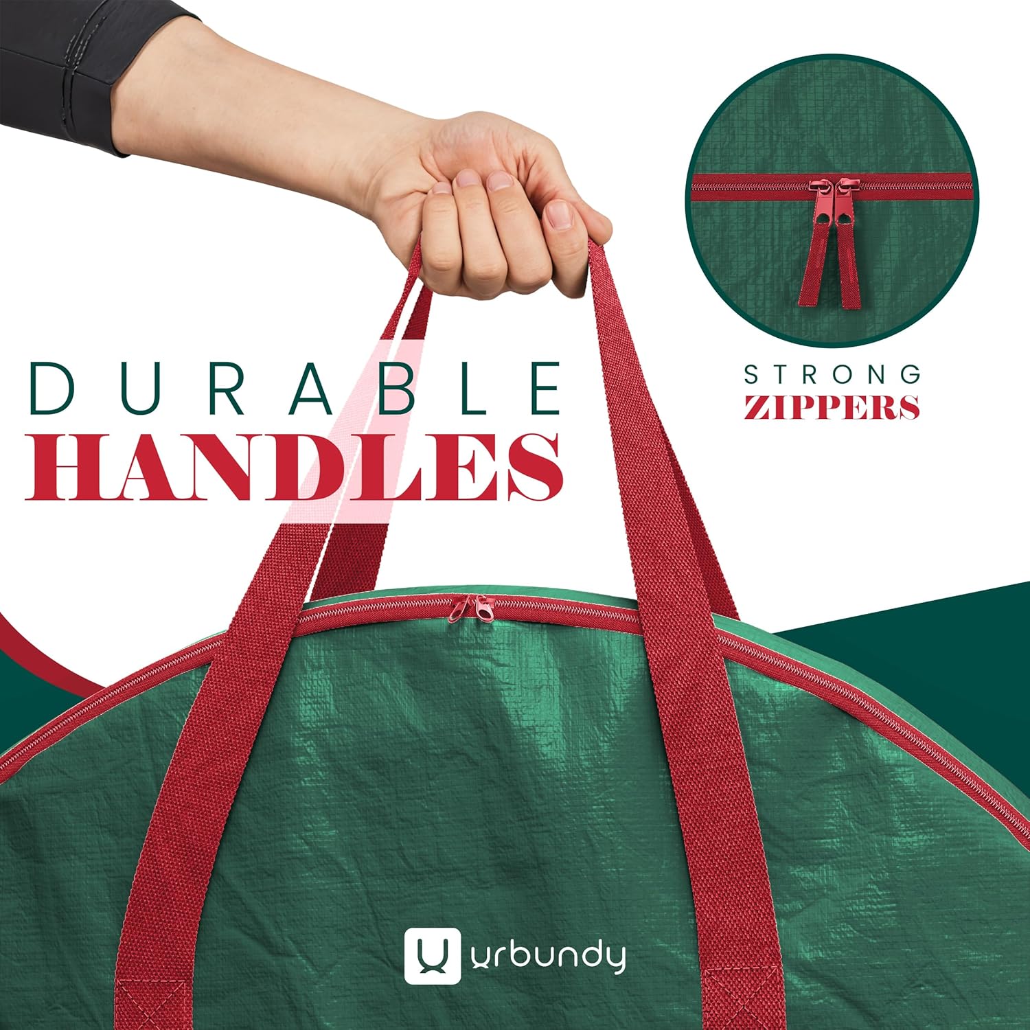 Heavy Duty Wreath Storage Bag 30 Inch, 2-Pack - Christmas Wreath Storage Container Green - Waterproof Plastic Material Wreaths Holder Storages - Holds 30 Inch Wreaths For Year Round