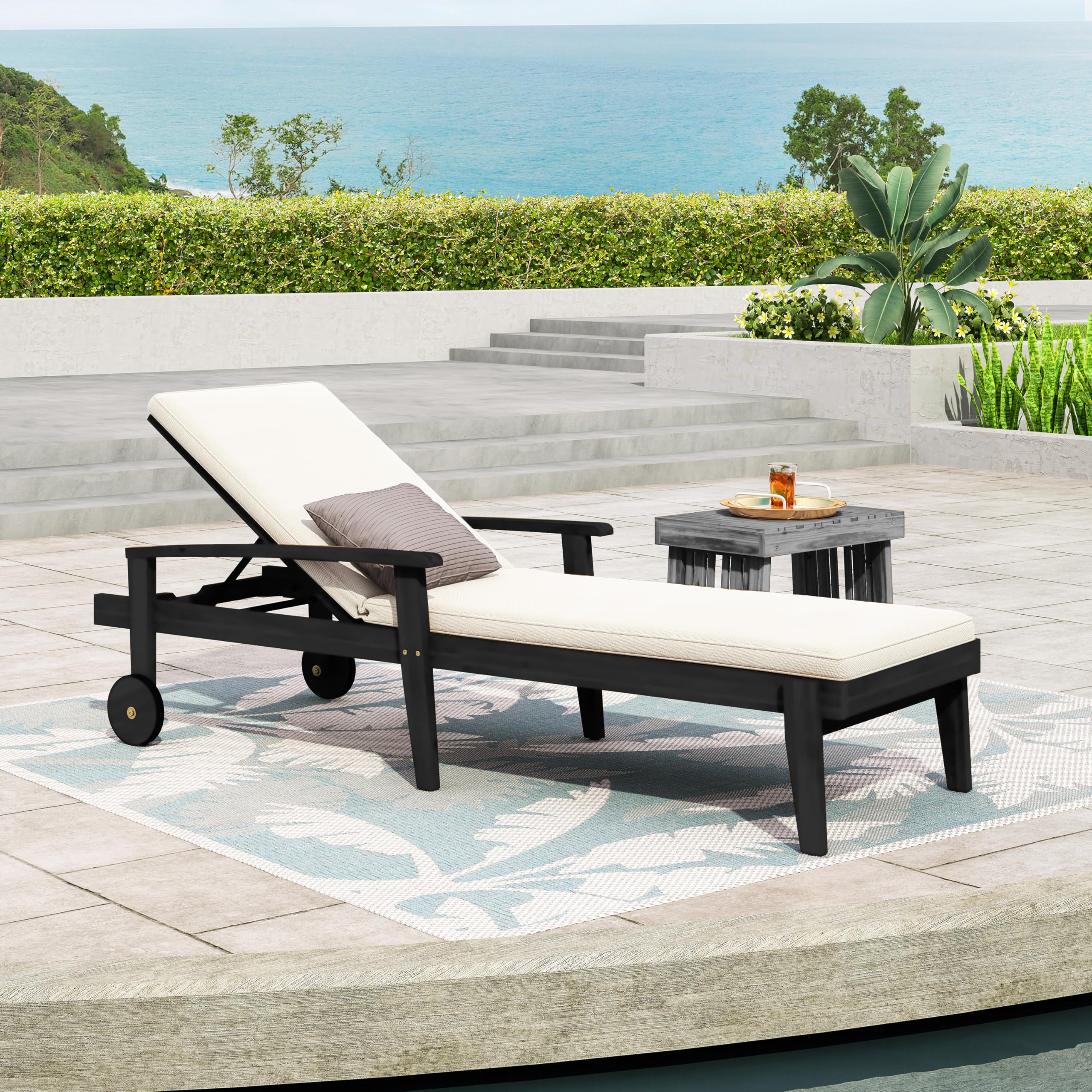 Wooden Pool Lounge Chairs Christopher Knight Home Chaise Lounge