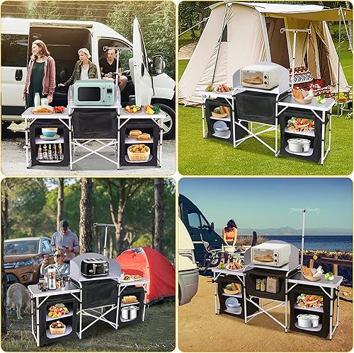 Miniatura 7 de Nice C Mesa enrollable pequeña + estación de cocina de camping