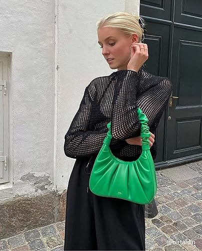 Miniatura 4 de JW PEI Gabbi - Bolsa chic de mano bolsa de cuero vegano vintage hobo bolsa de moda para mujeres Beige, Negro, Rojo (Chili Red), Azul clásico, Café