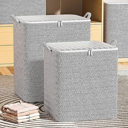 Miniatura 9 de Bolsa de almacenamiento de ropa, no tejida, plegable, bolsa de almacenamiento multiusos, de gran capacidad, ligera, portátil, caja de almacenamiento