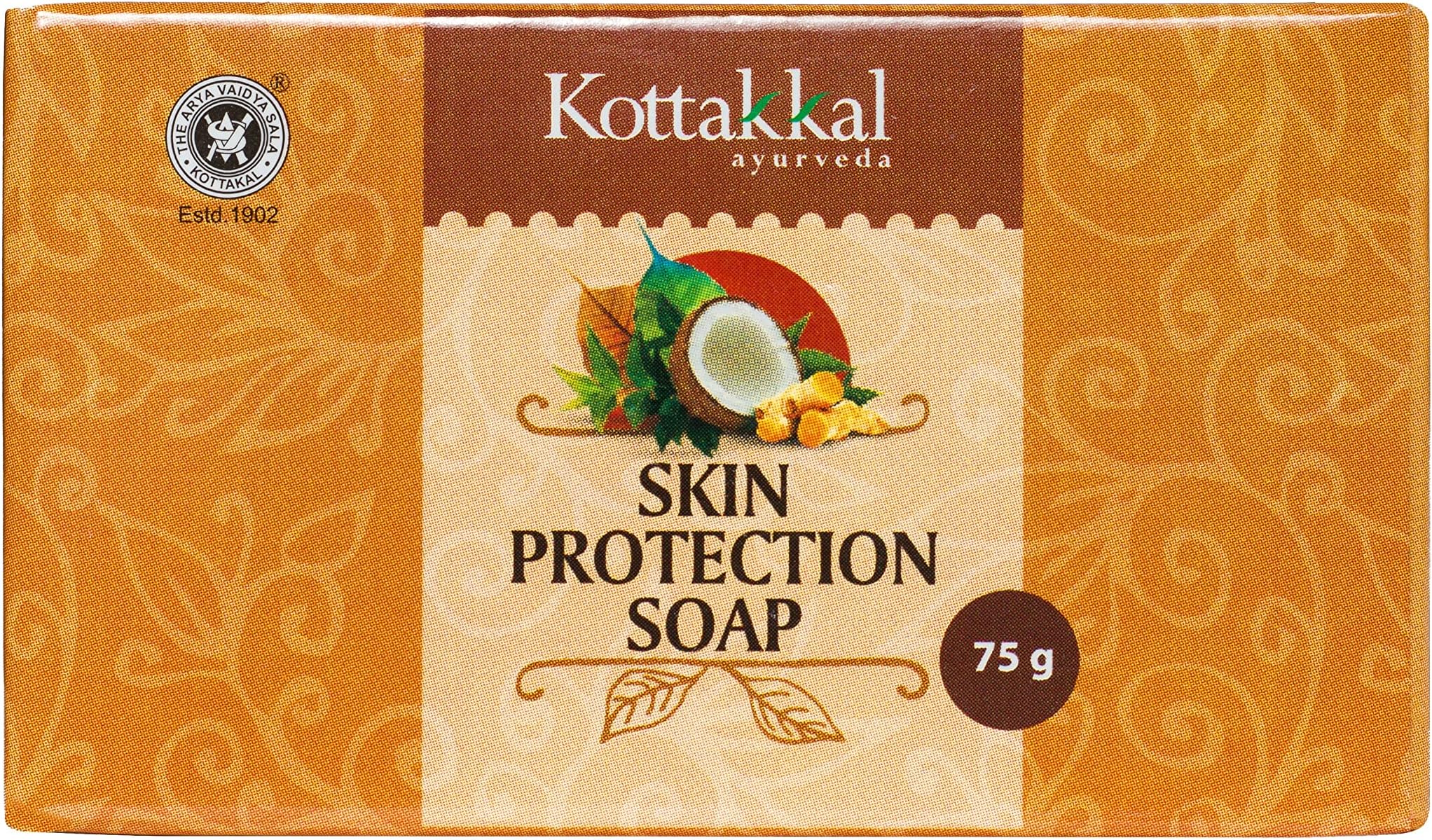 Kottakkal ayurveda® Skin Protection Soap - 75 gm, With Natural Ingredients (Pack of 1)