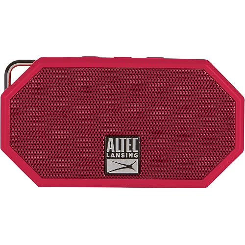 Altec Lansing Mini H2O - Waterproof Bluetooth Speaker, IP67 Certified & Floats in Water, Compact & Portable Speaker for Hiking, Camping, Pool, and Beach, Red