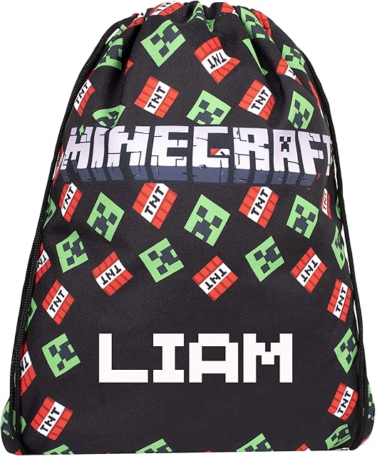 MINECRAFT PERSONALISED DRAWSTRING BAGS