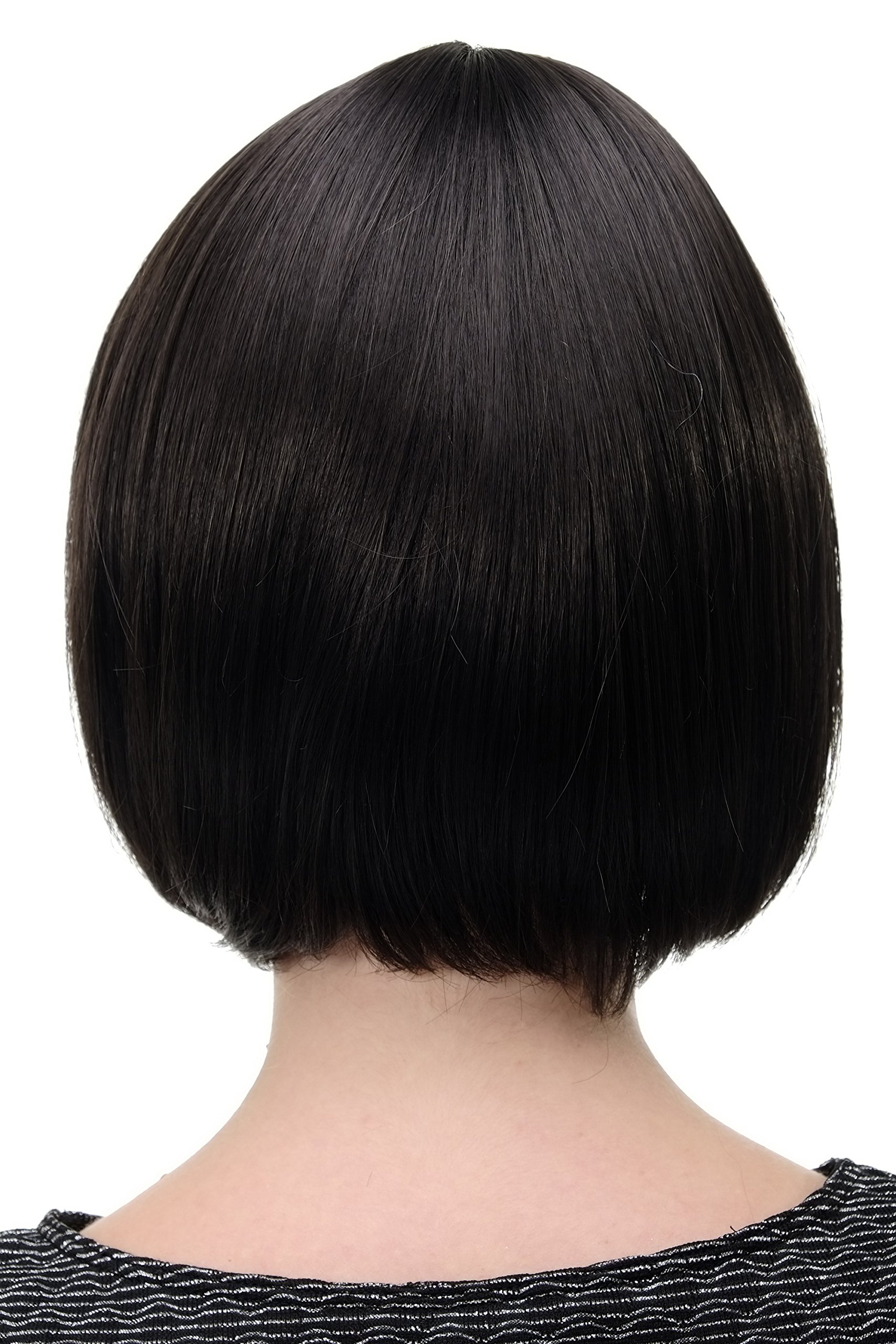 WIG ME UP - Lady Quality Wig Short Page Bob Fringe Bangs Dark Brown 703-3, dark brown (3), Length: approx. 25 cm - Image 3