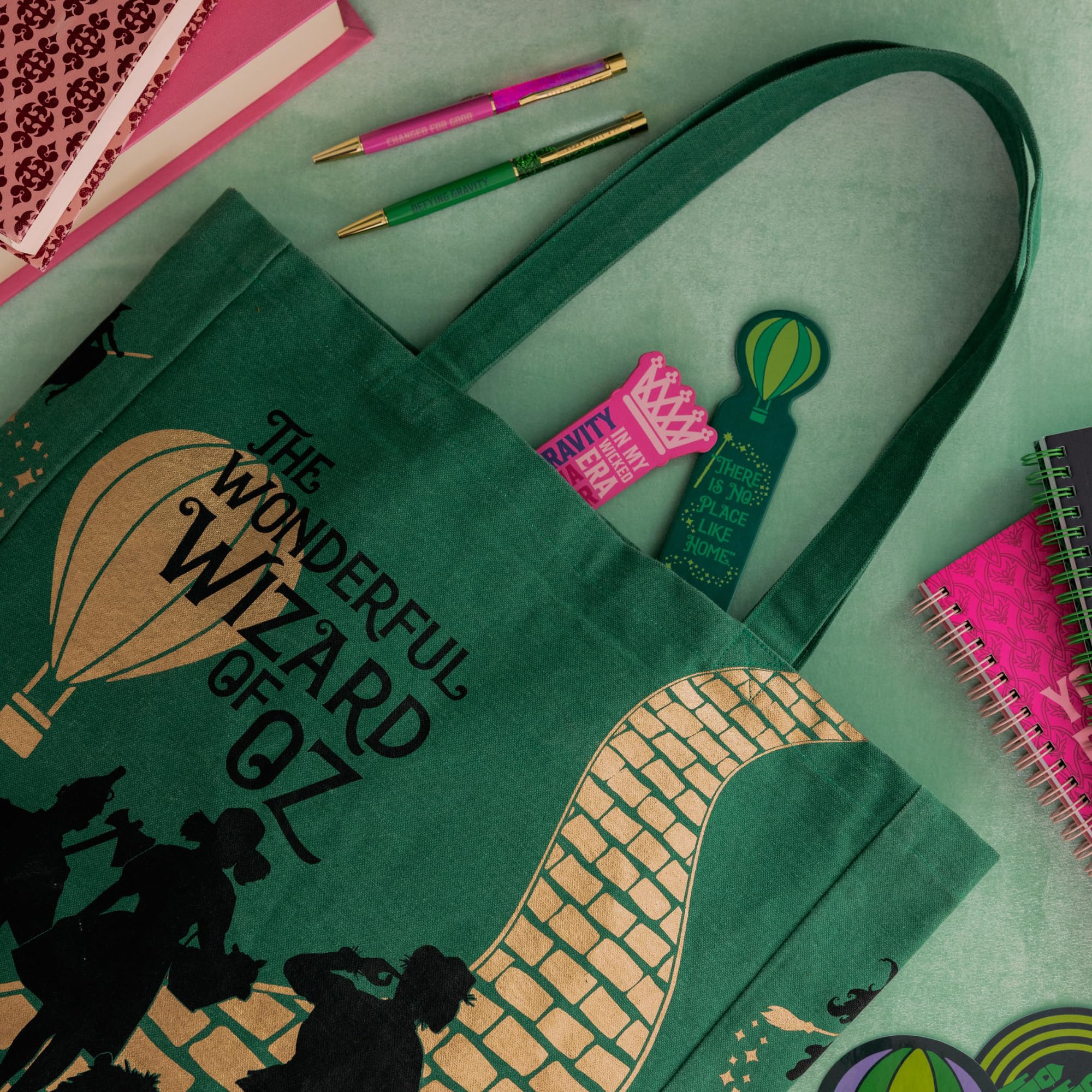 Steel Mill & Co Cute Canvas Tote Bag for Book Lovers, The Wonderful Wizard of Oz Inspired Reusable Bag for Work/Groceries