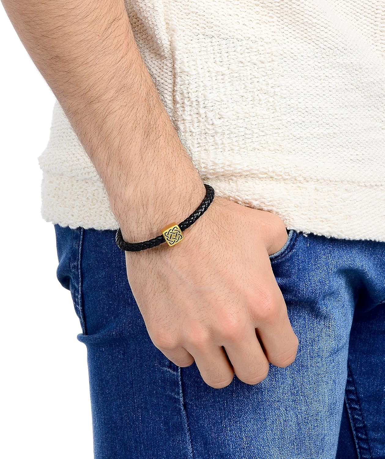 CHOW SANG SANG 999 24K Gold Charme Celtic Knots Charm Bracelet for Men & Women 86523C