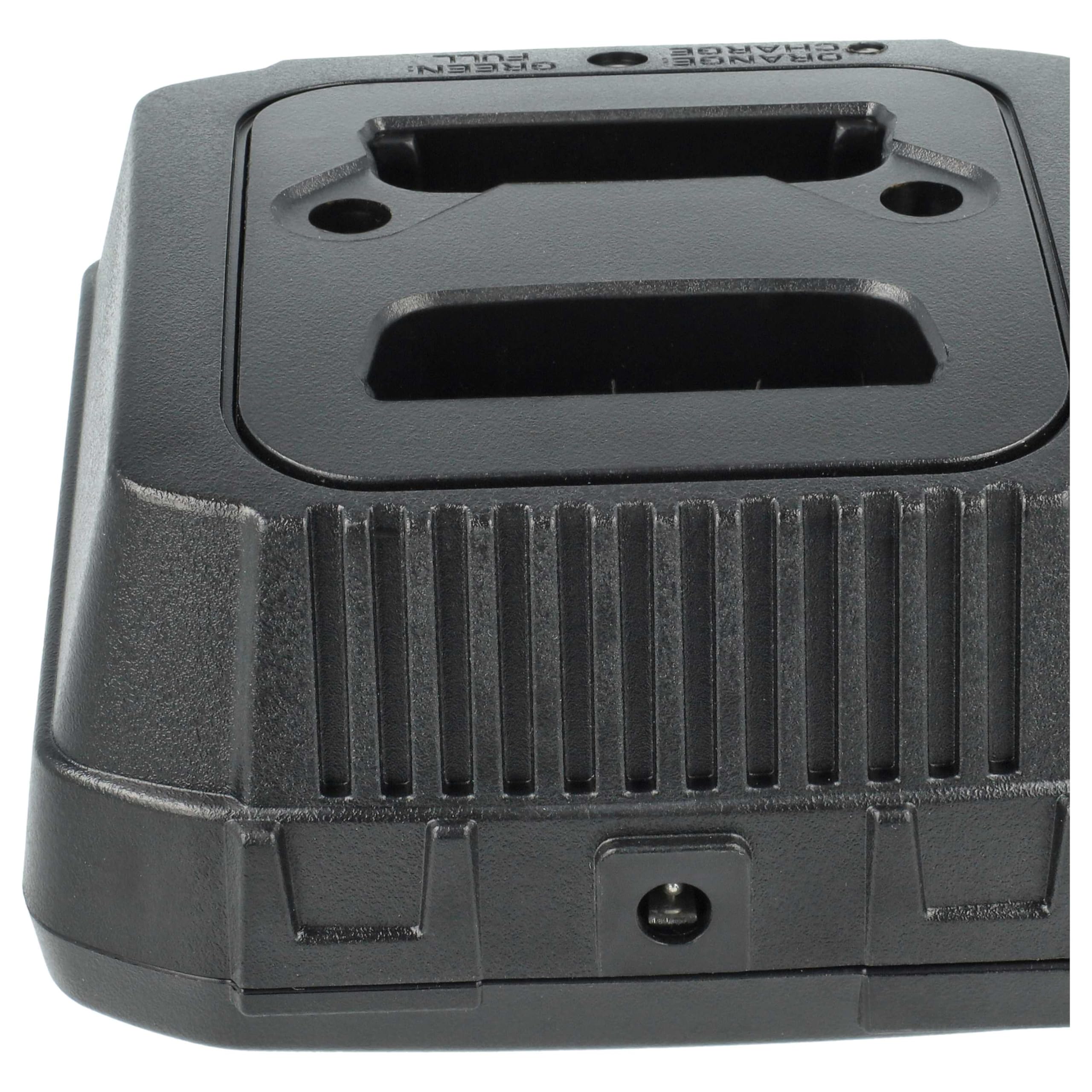 vhbw Cargador Dual Compatible con Motorola MTP 830S, 850 baterías de Radio - Estación de Carga + Fuente de alimentación, 4-15 V, 0,8 (2 x 0,4) A