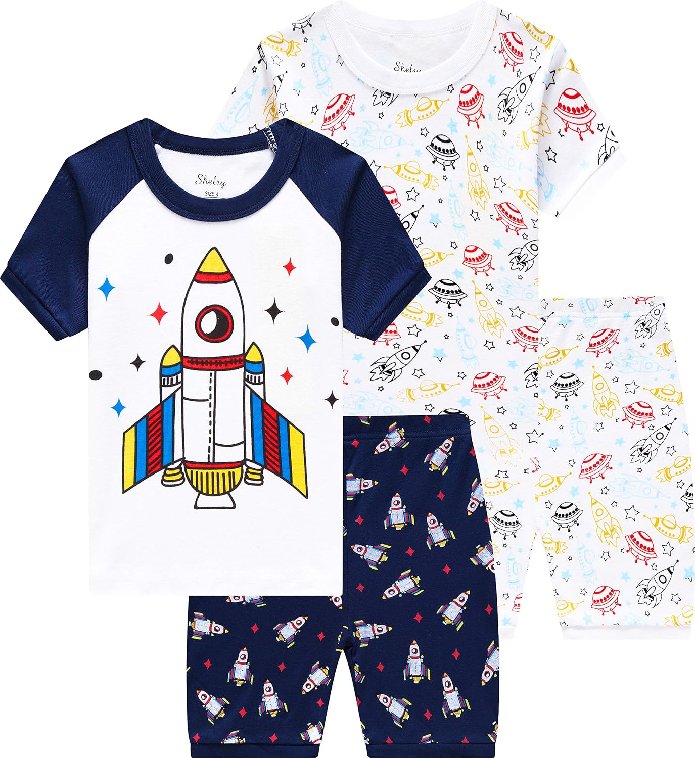 shelry Children Pajamas Cotton Dinosaur Kids Clothes Boys Cartoon Sleepwear Toddler Clothes