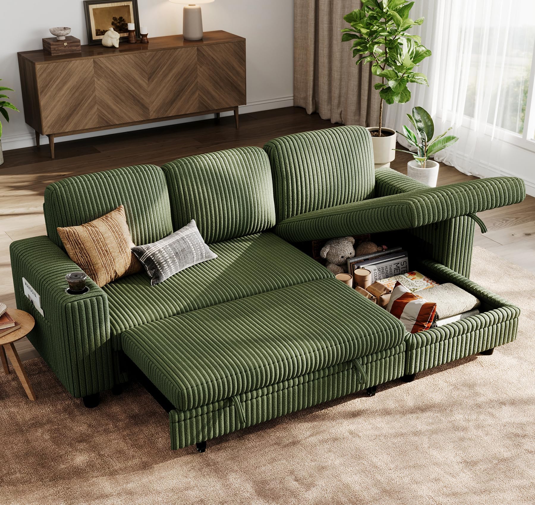 LINSY HOME Sectional Sleeper Sofa