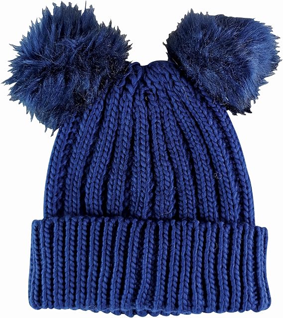 Sock Snob Donna Cappello Due PON PON per Invernale | Beretto a Maglia con  Pom Pom (Taglia Unica, Blu) : Amazon.it: Abbigliamento