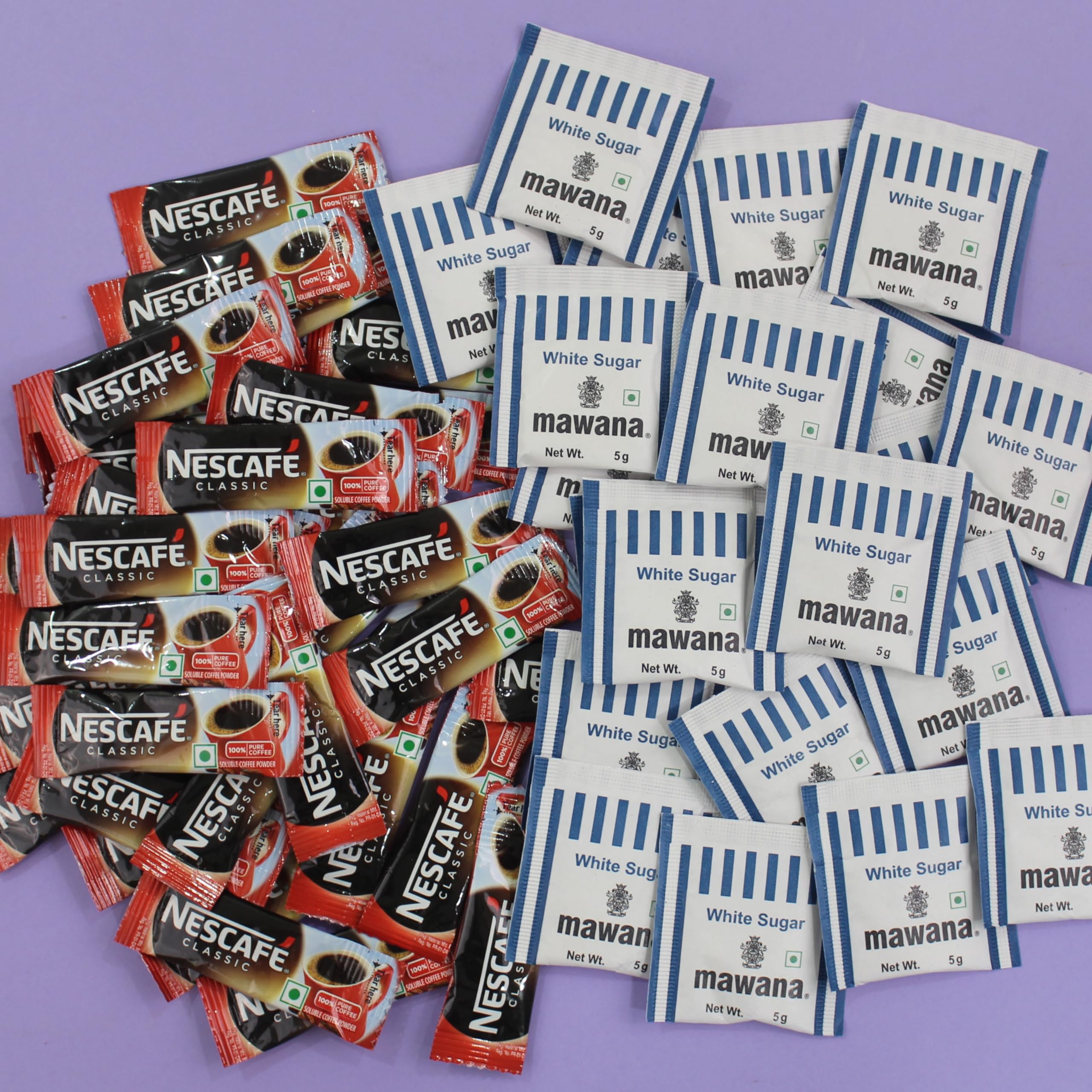 Nescafae Classic Coffee Sachets with Mawana Refind White Sugar Sachets, Instant Coffee Sachets, Combo Pack (20 Coffee Sachets + 40 White Sugar) (Coffee 1g) (Sugar 5g) (B0D6C2MS2K) Amazon Price History, Amazon Price Tracker