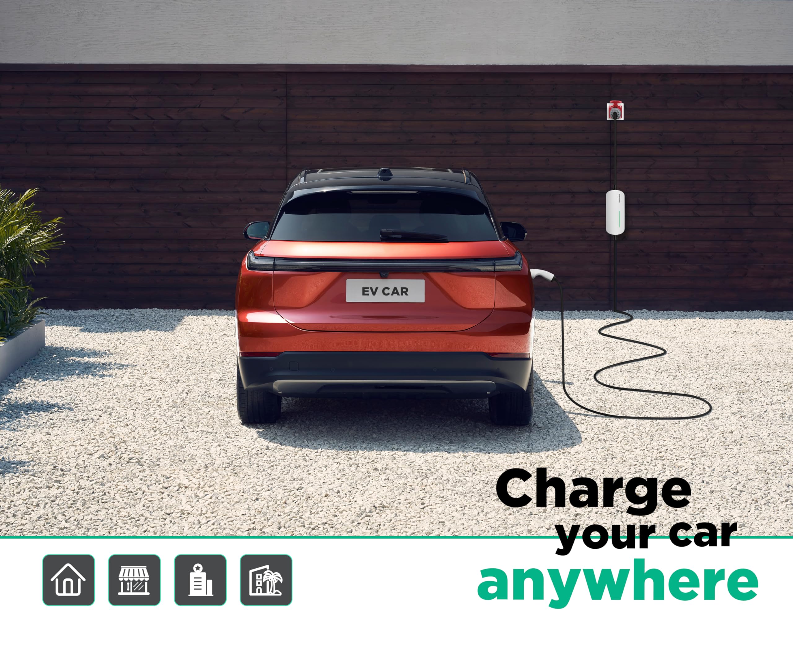 Wallbox Przenośna stacja ładowania EV 11kW 16A 6m Trójfazowy z kablem CEE Typ 2