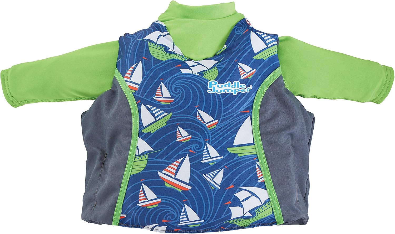 Puddle Jumper Kids 2-in-1 Life Jacket and Rash Guard, Surfboards, One Size : Clothing