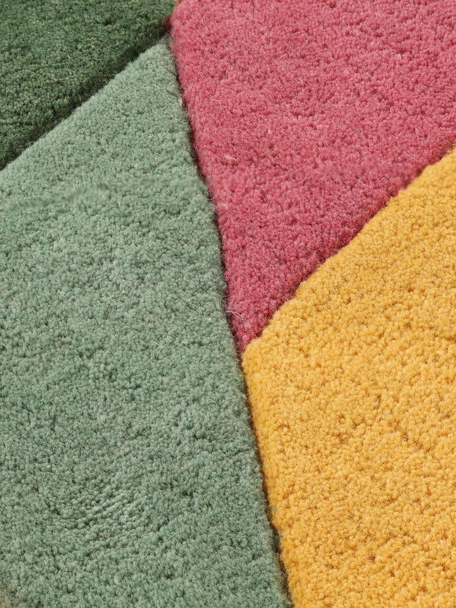 RugVista Jardin, Alfombra, Modernas, 100 x 160 cm, Pelo Medio, Sala de Estar, Dormitorio, Limpieza en seco, Verde/Rosa